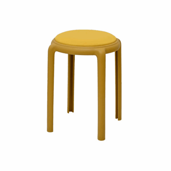 策勒皮面圓椅凳：圖片 2