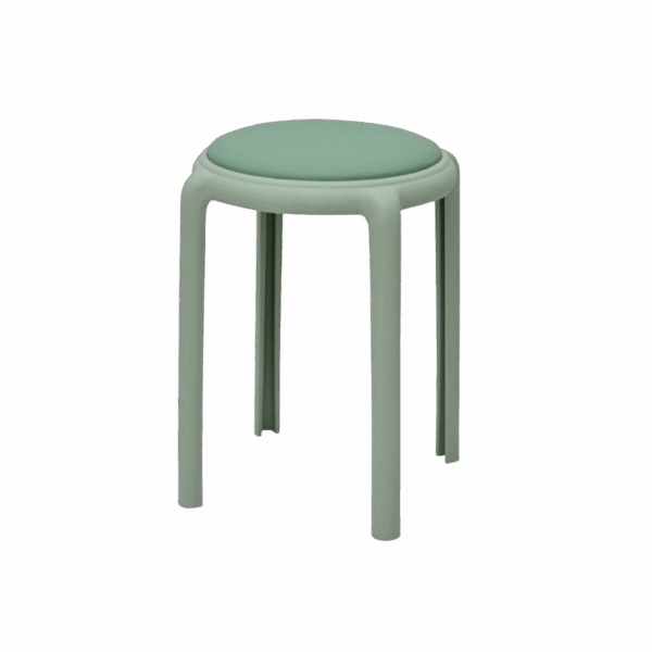 策勒皮面圓椅凳：圖片 3