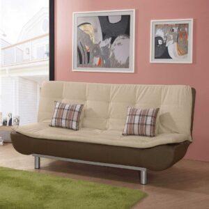 波鴻咖啡色貓抓皮沙發床