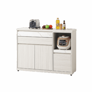 蘿拉4尺象牙白石面餐櫃下座